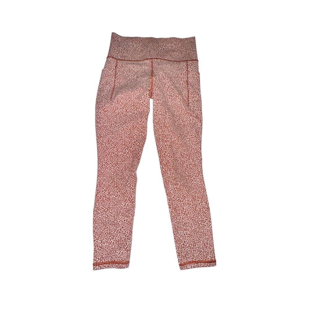 Athleta Salutation Stash II Textured Tight Women's S Micro Cheetah Oxford Rust